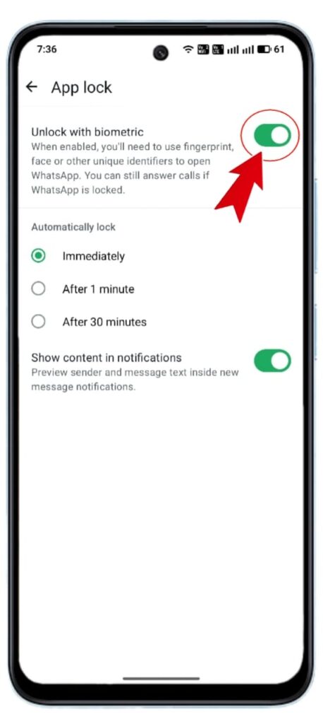 WhatsApp पर Fingerprint Lock कैसे लगायें 2025