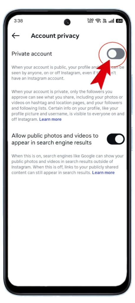 Instagram Account Private Kaise Kare