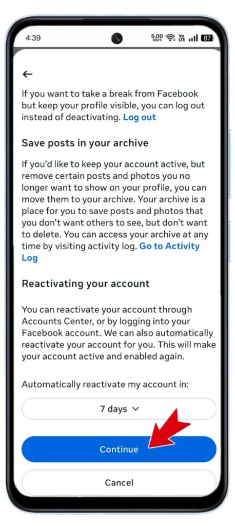 Facebook Account Deactivate कैसे करें 2026