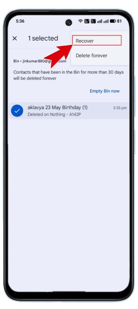 Mobile Se Delete Huye Contact Number Wapas Kaise Laye