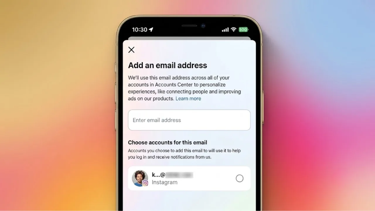 User changing their email address in Instagram account settings for better account security.
